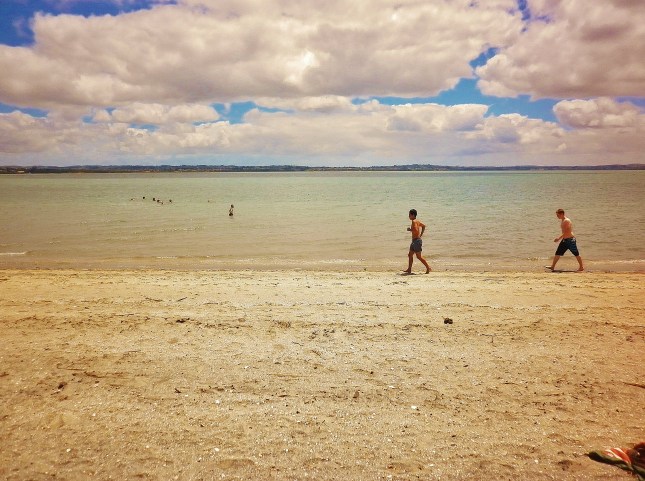 Sand, sea and sky on a sunny day